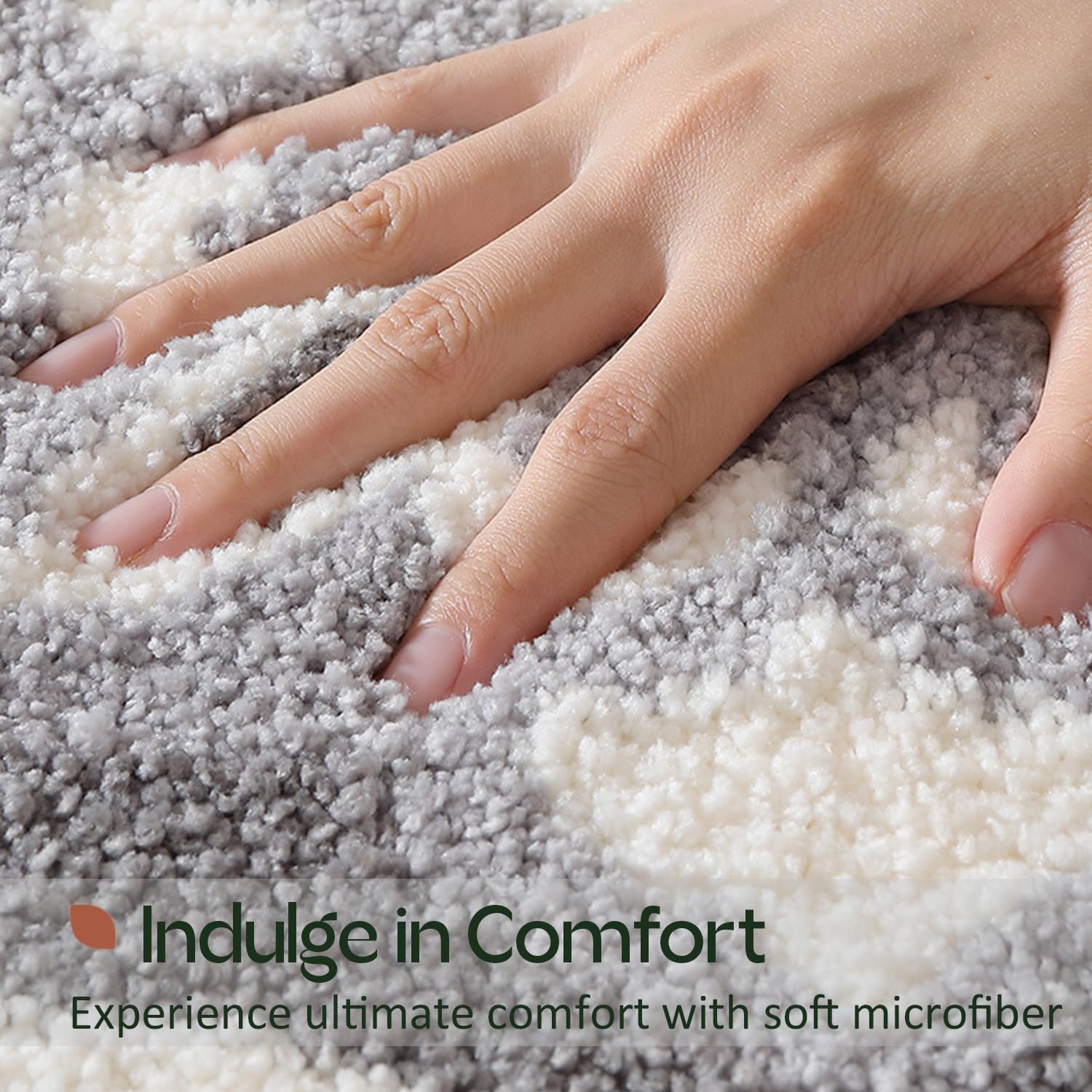 Blue Boho Vintage Tufted Bath Mat Microfiber, Non Slip, Vintage Bathroom Rugs Machine Washable for Bathroom Floor Tub Sink Door Mat (Blue, 31.5x19.7inch)