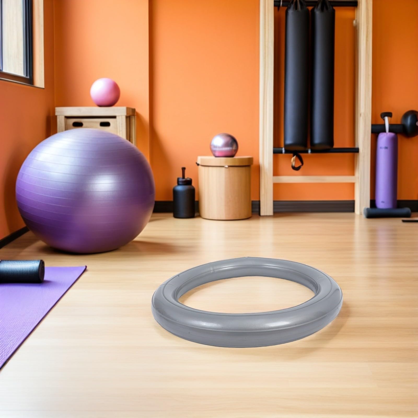 Ciieeo 2 Stück Yogaballhalter aus PVC mit Rutschfester Platzsparender Basis für Gymnastikball und Sitzball im Büro und Zuhause