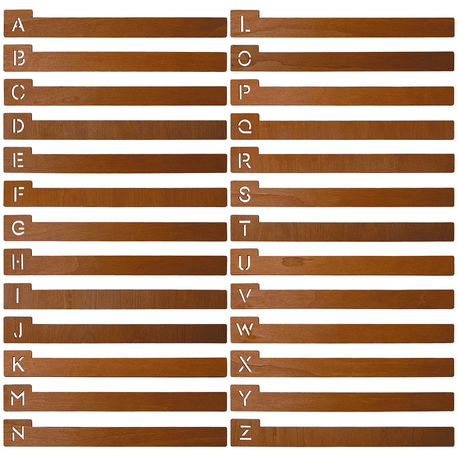 26 Pièces Séparateur de Disque Vinyle en Bois, Intercalaires Alphabétiques A-Z en Bois Séparateurs Alphabétiques en Vinyl, Guide de Rangement Pour Disques Vinyles, Album, CD, DVD, Livre 35*4cm