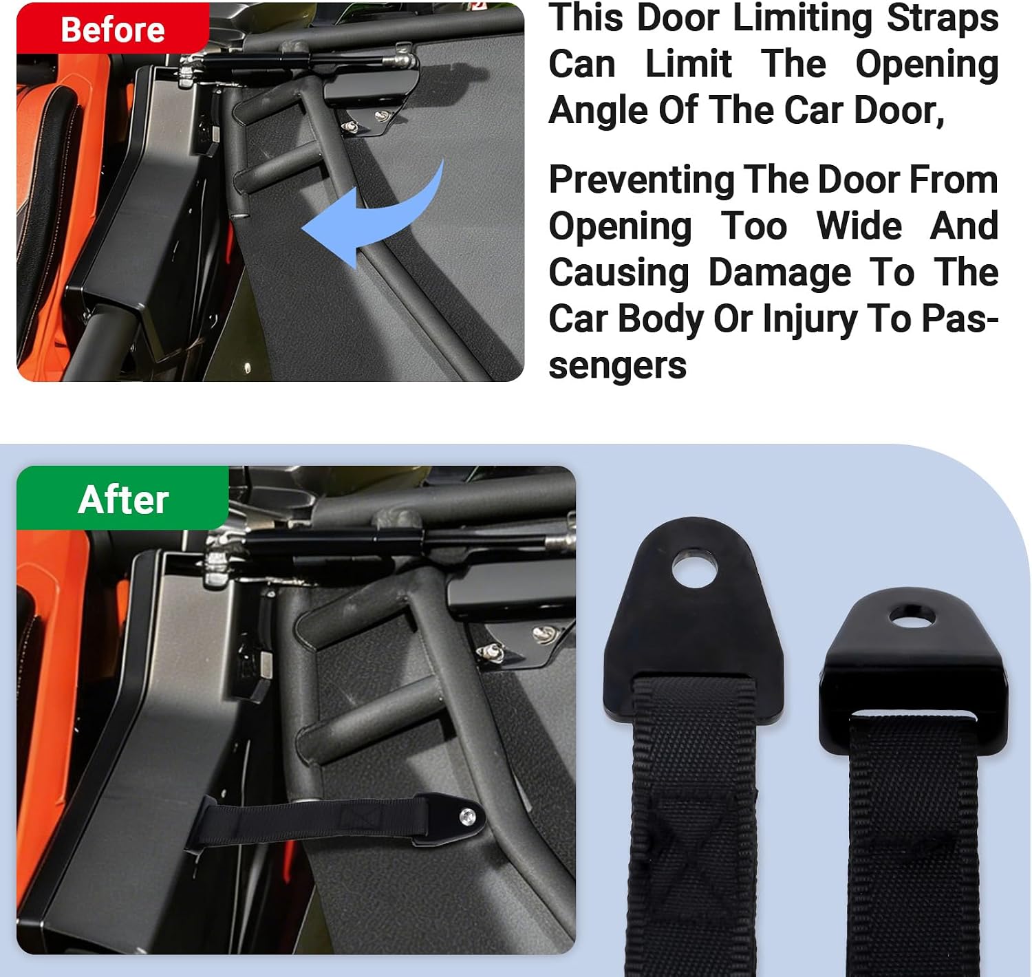 Door Limiter Straps for Maverick x3, PSLER Door Limiting Straps Compatible with Maverick X3 2017 2018 2019 2020 2021 2022 2023, 2PCS