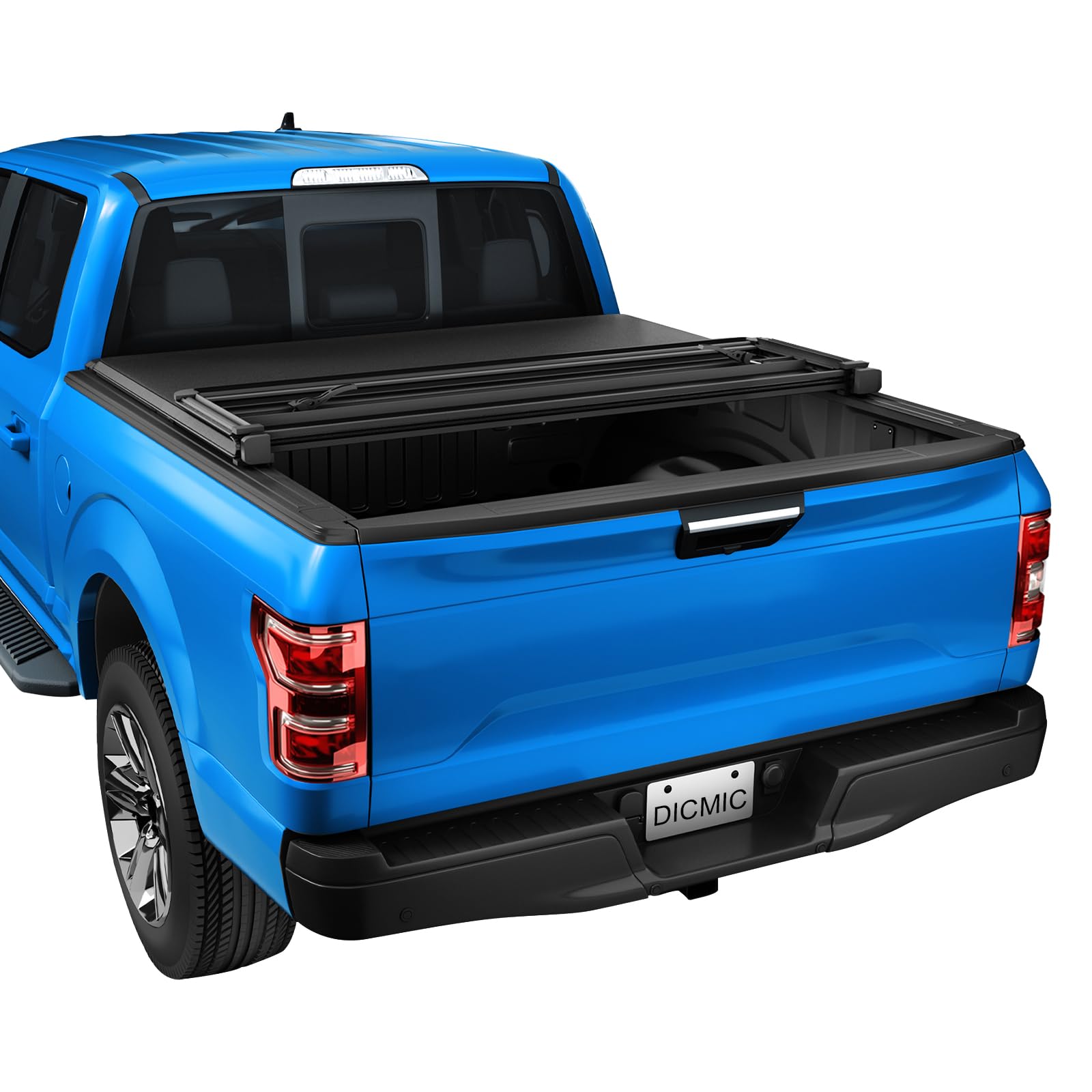 Soft Tri-Fold Truck Bed Tonneau Cover Compatible with 2007-2023 Chevy Silverado GMC Sierra 5.8FT Bed