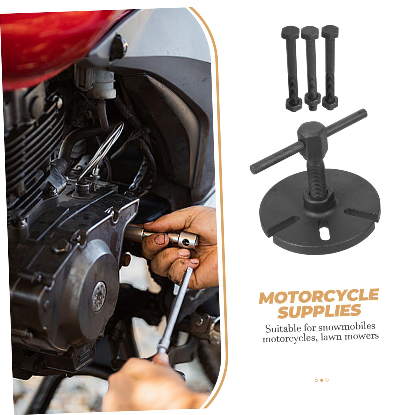 Cabilock Motorrad Abnehmbar Schnell Kohlenstoffstahl aus Schwungradabzieher Zuverlässig Verarbeitet für Motorradreparatur und Vielfältige Anwendungen