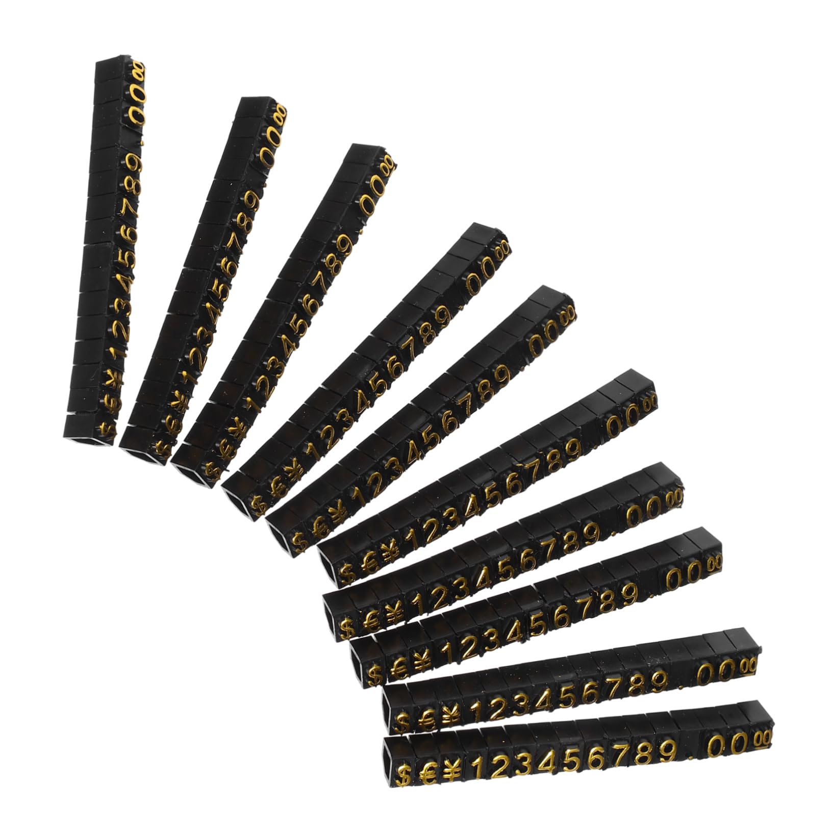 FUNOMOCYA 10 Sets Digital Tag Prices Block Pricing Display Tag Pricing Label Stand Block Prices Letter Retail Counter Pricing Counter Display Stand Sign Jewelry Tags Abs