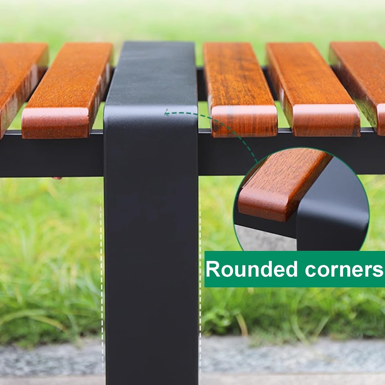 Garden Bench, Park Benches, Outdoor Benches Weatherproof, Front Porch Seating Bench, Patio Bench Easy Installation for Front Porch, Deck, Sunroom(Brown)