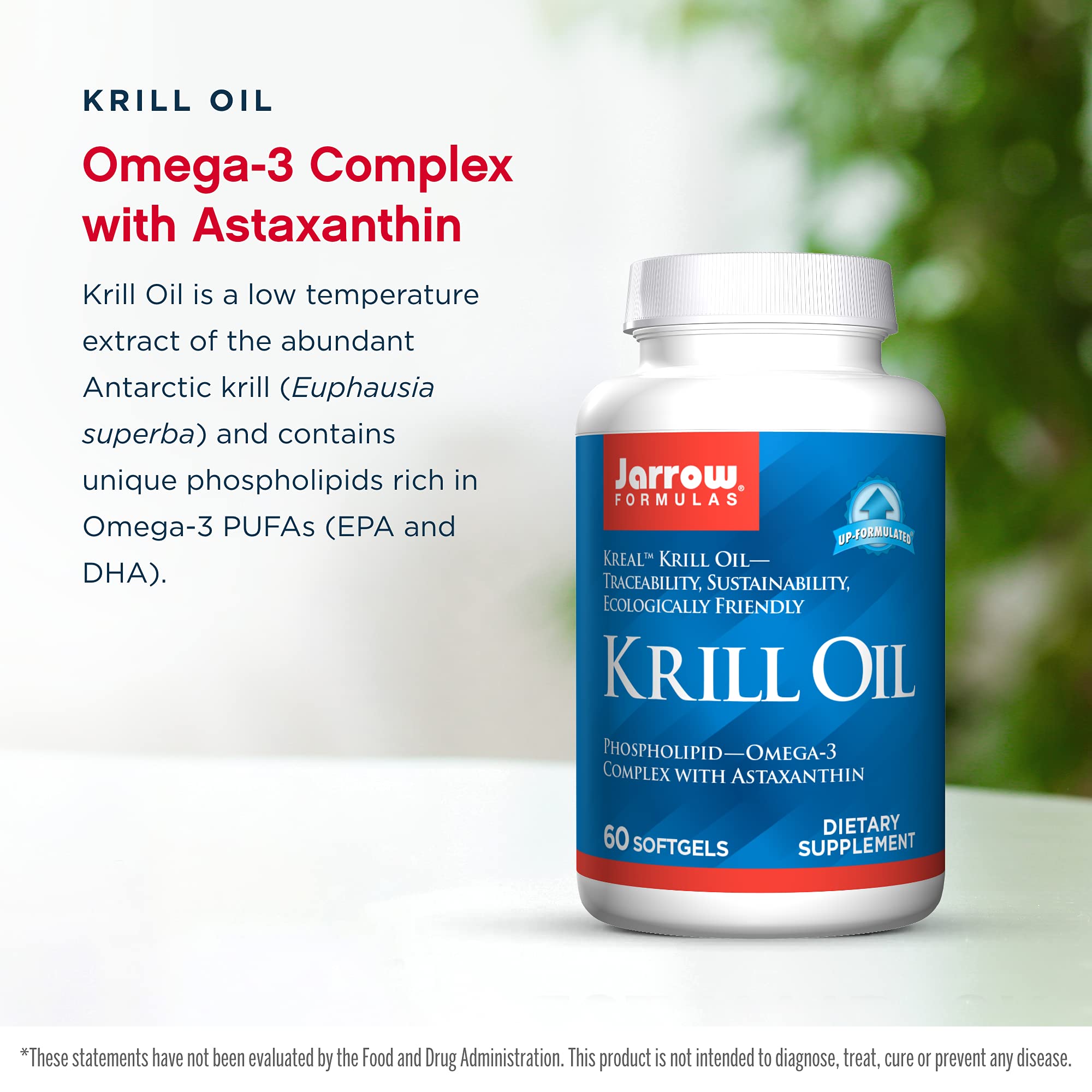 Jarrow Formulas Krill Oil 60 Softgels Phospholipid Omega3 Complex
