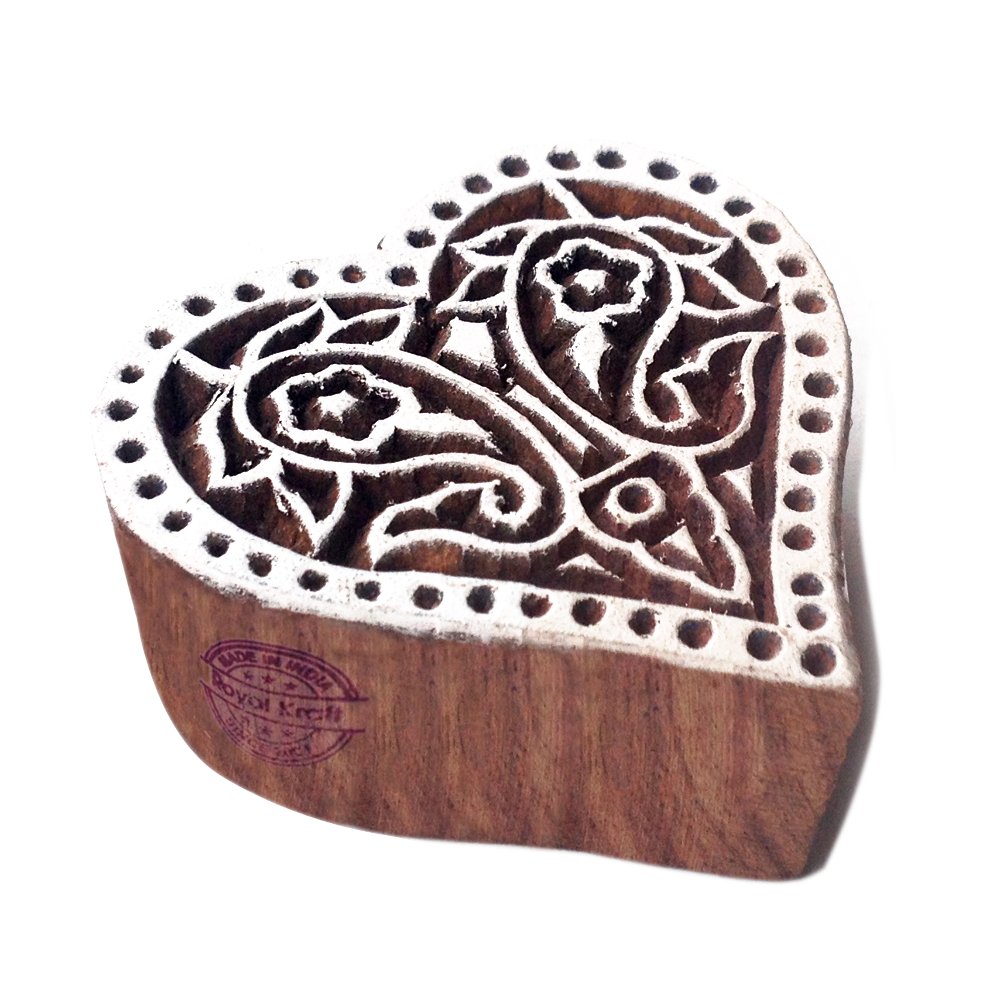 Royal Kraft Wooden Stamps DIY Fabric, Textile, Clay, Pottery, Paper, Henna Printing Blocks THFtag001
