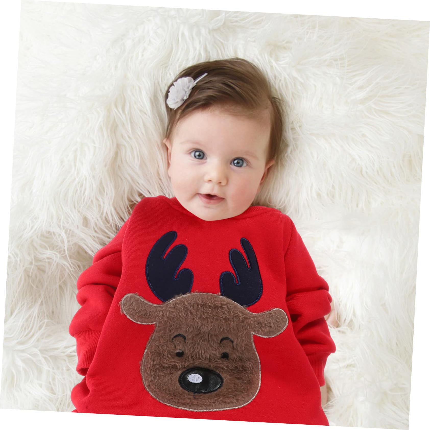 Mono para Niña Recién Nacido de Invierno con Diseño de Navideño Ropa Infantil de Algodón Transpirable y Cálida para Niña
