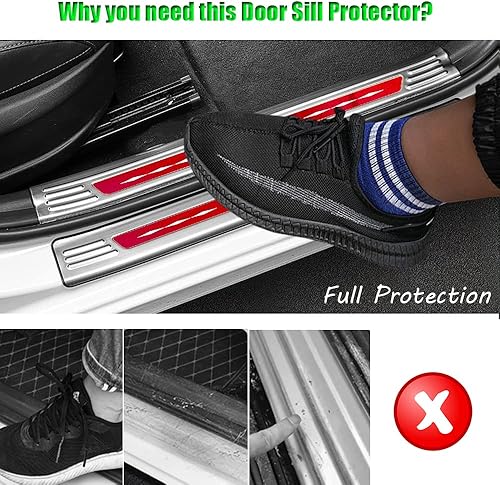 Miniatura 3 de BOYOUS Para Hyundai Elantra 2021 2022 2023 2024 4 piezas de acero inoxidable para el umbral de la puerta exterior, placas de protección de entrada,