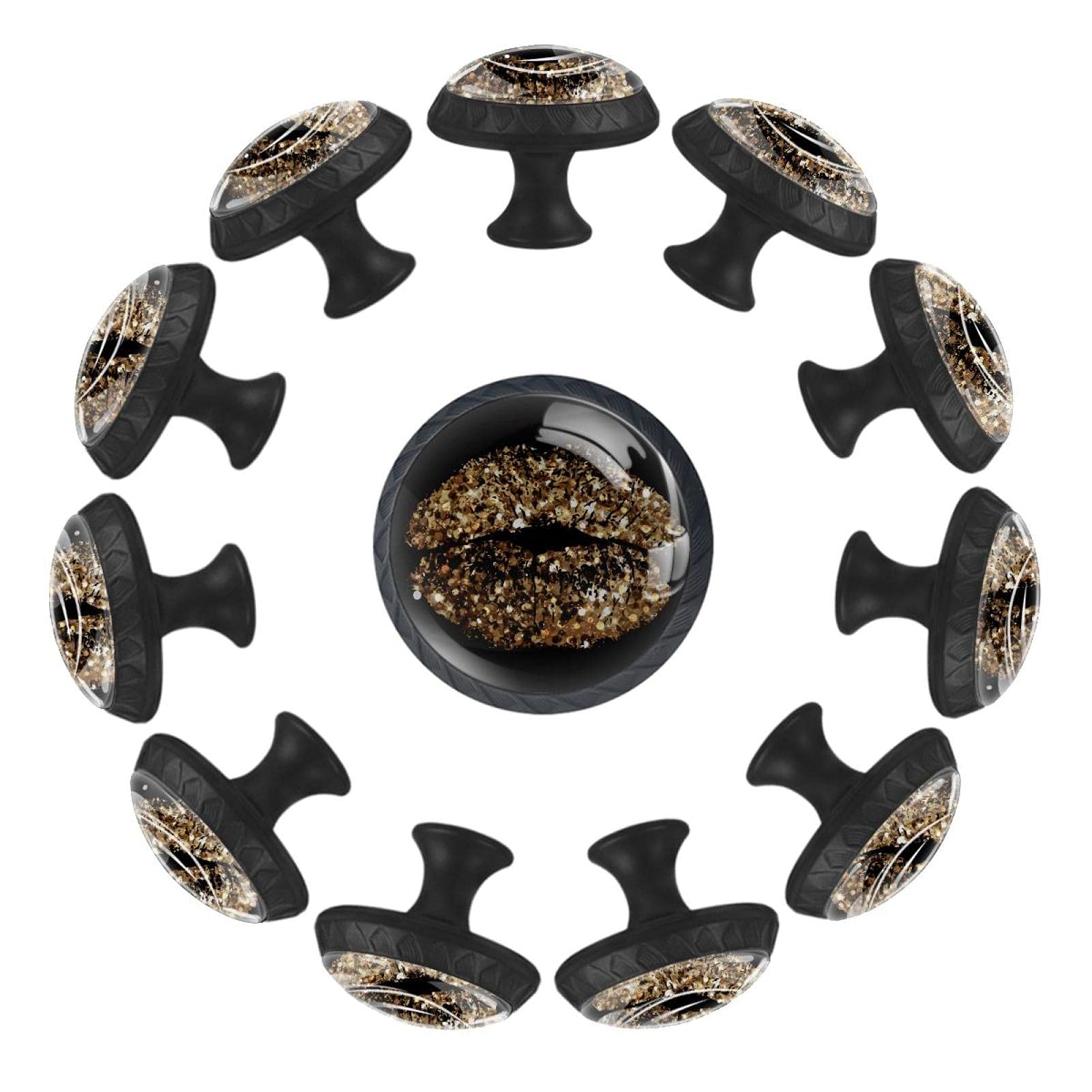 Boutons de meuble ronds dorés 35 mm haut de gamme pour buffet de chambre à coucher