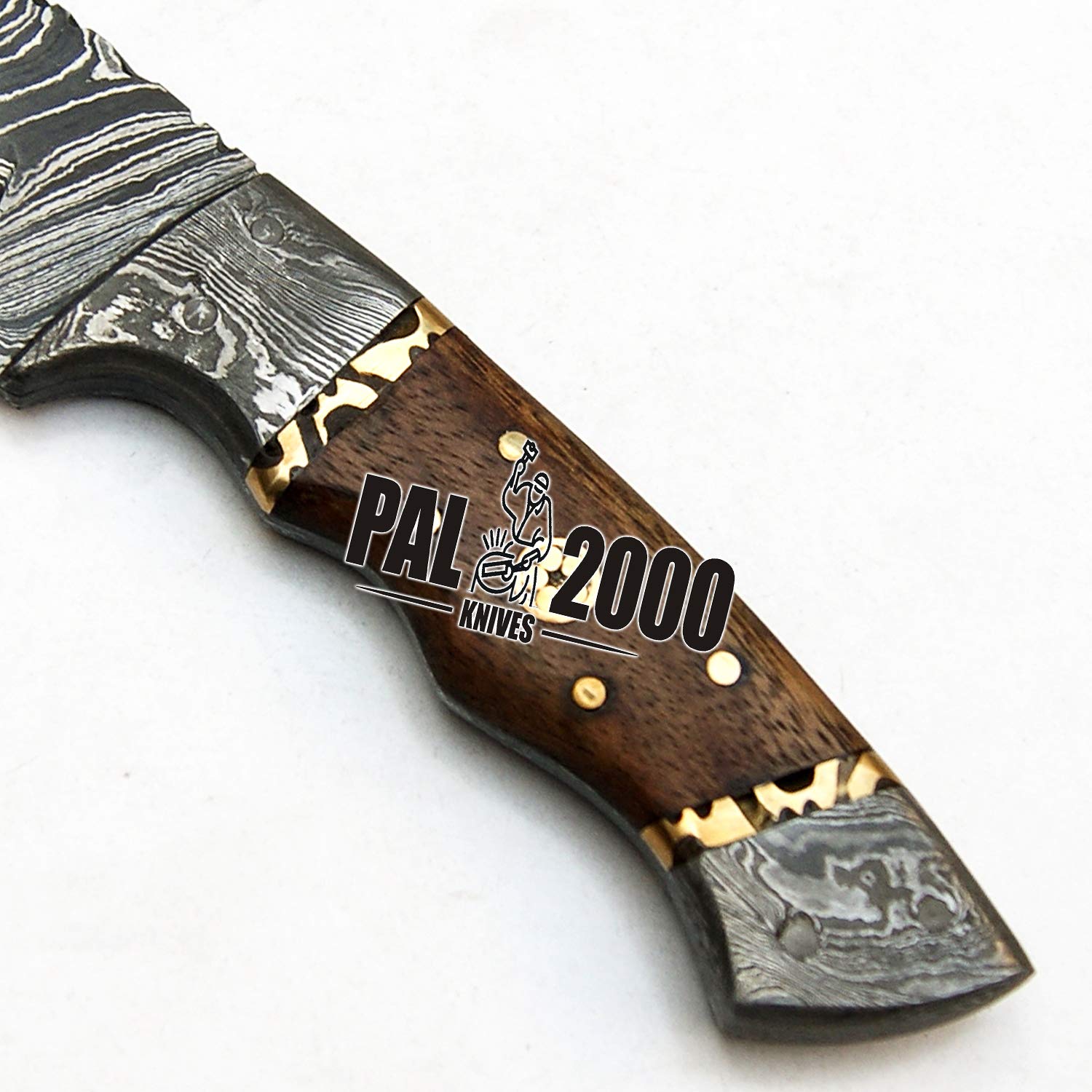9568-Sjpm - Handmade Damascus Steel Knife - Solid Rose Wood Handle — Amazon image 7