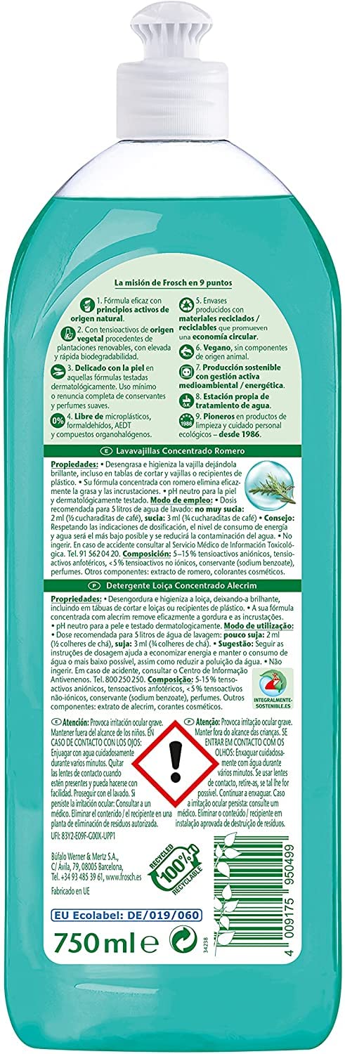 Lavavajillas Frosch Ecológico Romero