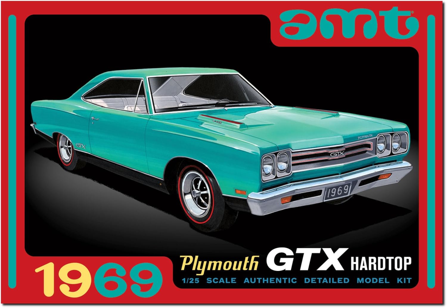Amazon.com: AMT 1969 Plymouth GTX Hardtop Model Kit 1:25 Scale