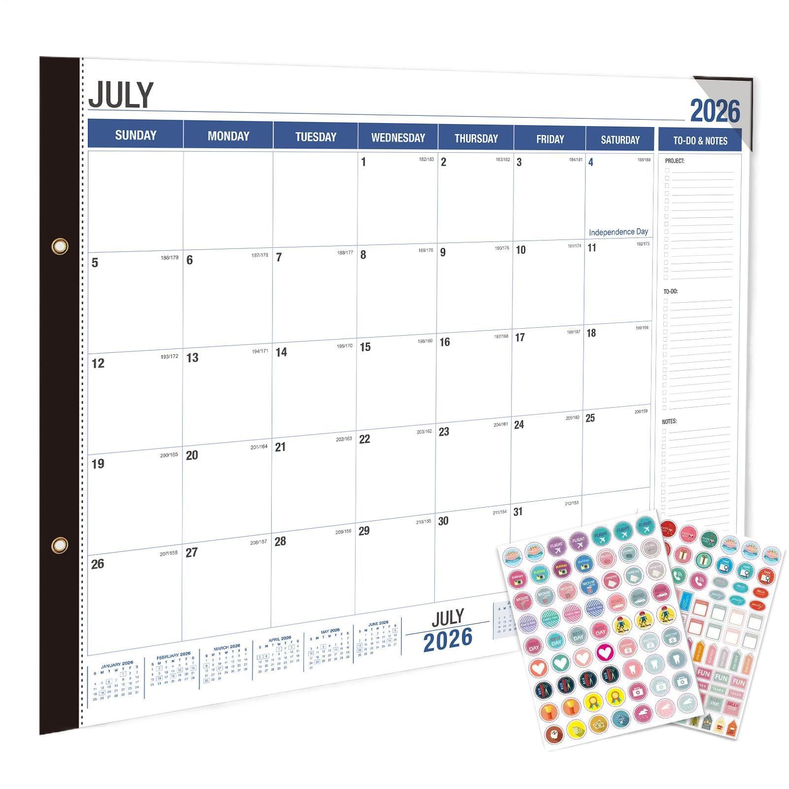 Calendario de escritorio 2026-2027 ideal para la organización del dormitorio y estudio 8