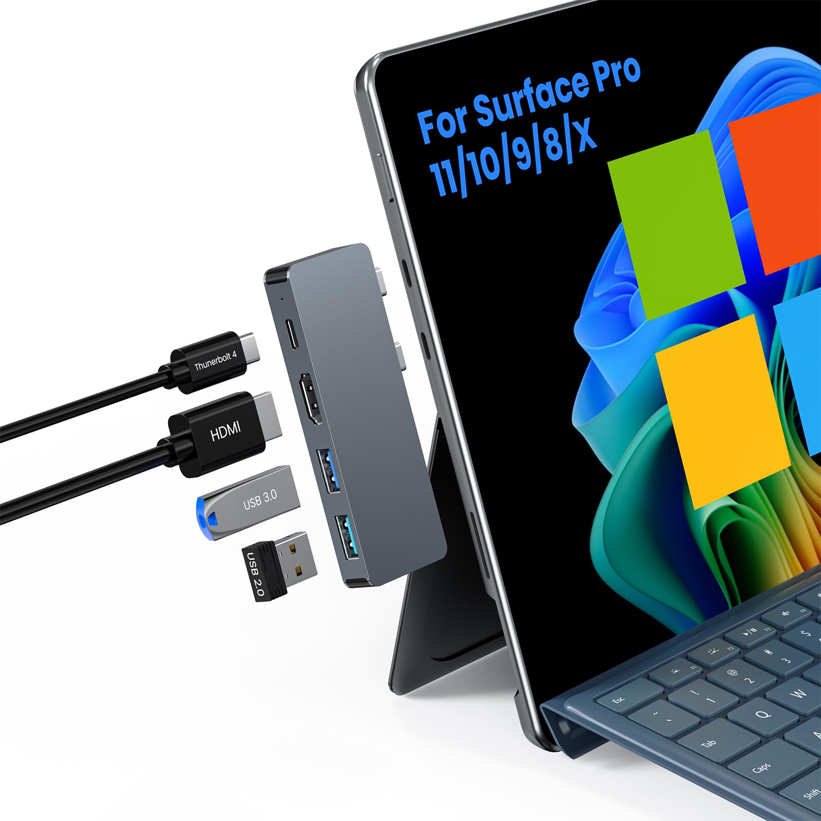 Amazon.co.jp: Surface Thunderbolt 4 ドック 4K HDMI トリプル