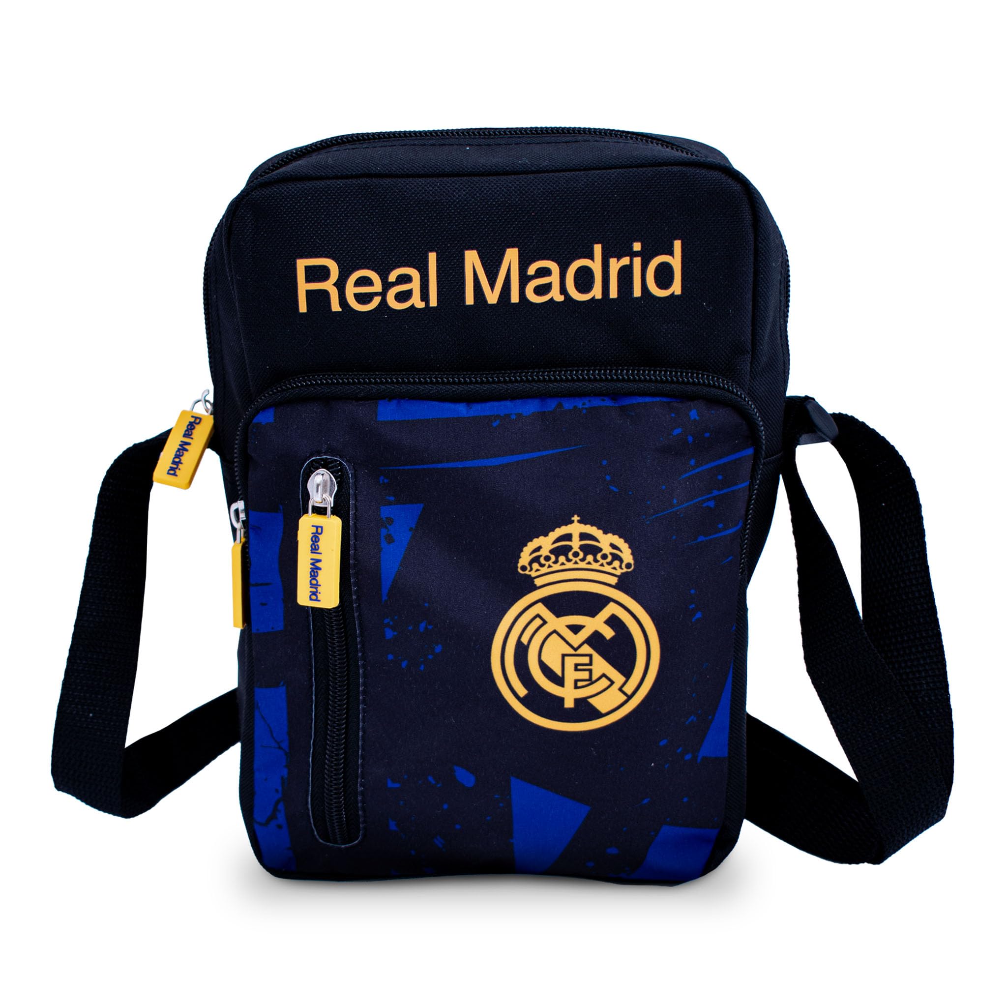 Hy-Pro Officially Licensed Real Madrid CF Side Bag – Lightweight, Real Madrid Merchandise, Real Madrid Crest and Colours, For Kids and Adults, Great Football Gift Idea