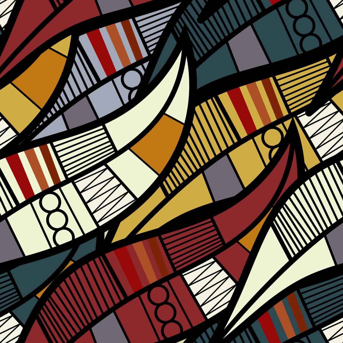 African Upholstery Fabric for Chairs Sofa Couch,Traditional Abstract Geometric Outdoor Fabric by The Yard,Tribal Striped Decor Fabric for Upholstery and Home DIY Projects,1 Yard,(L92*W150cm) Ruby Grey