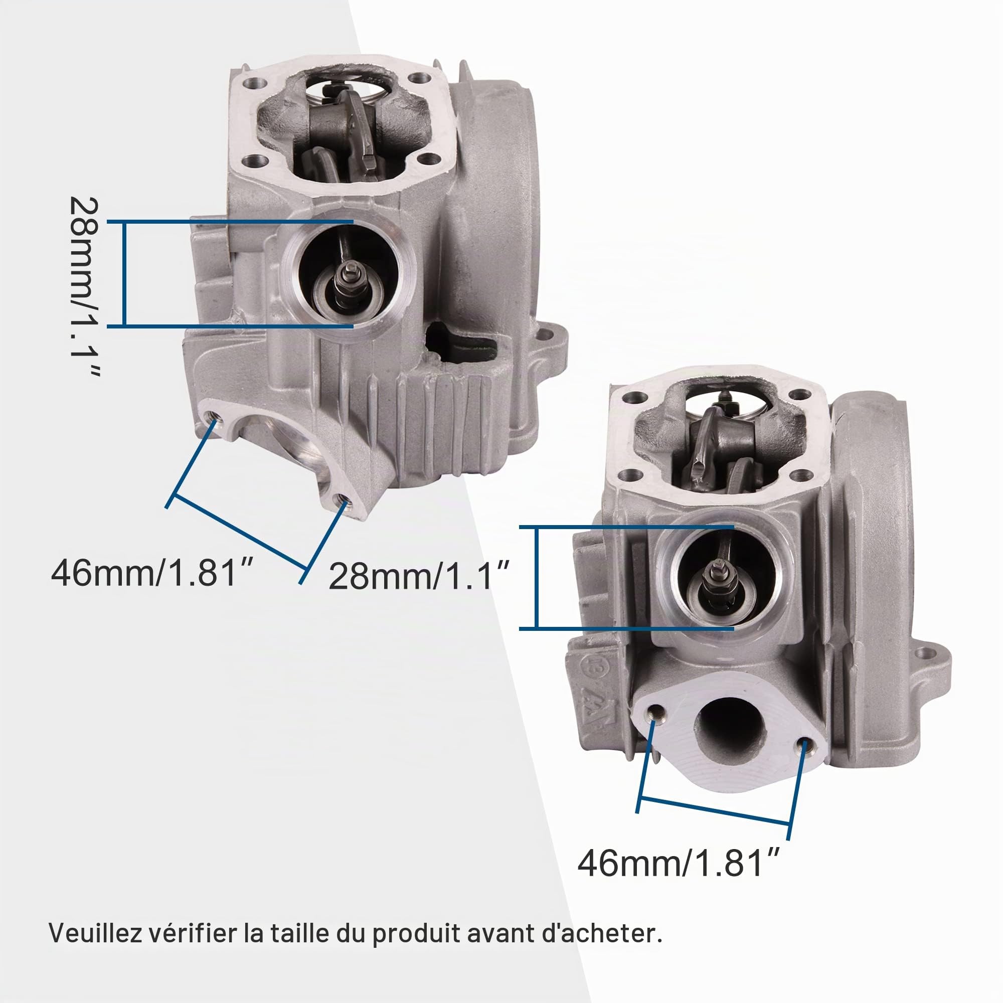 GOOFIT 47mm Culasse 70cc Compatible avec Remplacement pour ATC70 CRF70 CT70 TRX70 XR70 Moto Dirt Bike Parts