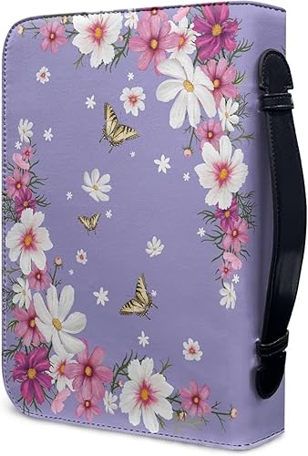 Miniatura 2 de STUOARTE Funda para Biblia con versículo de flores, funda impermeable de piel sintética para mujer, funda protectora para libros de iglesia, con