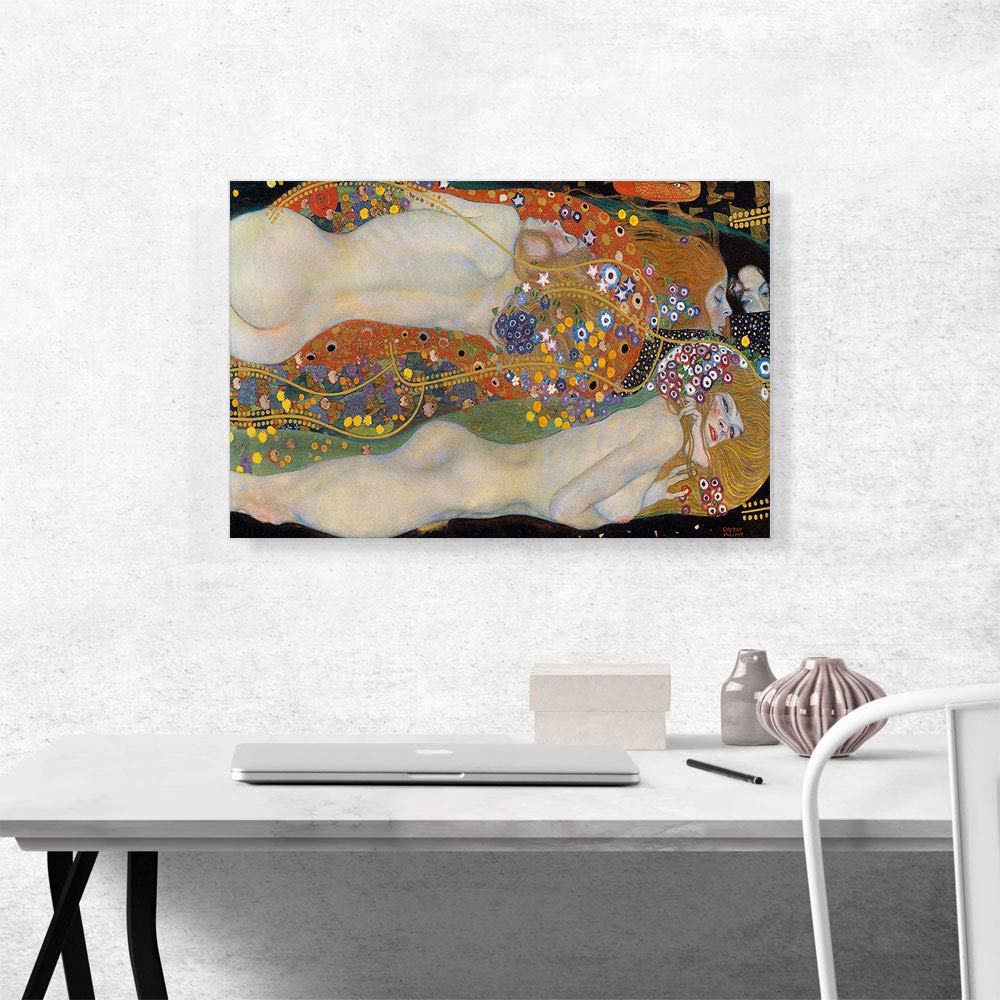 Amazon.co.jp: ARTCANVAS Water Serpents II Snakes 1907 キャンバス