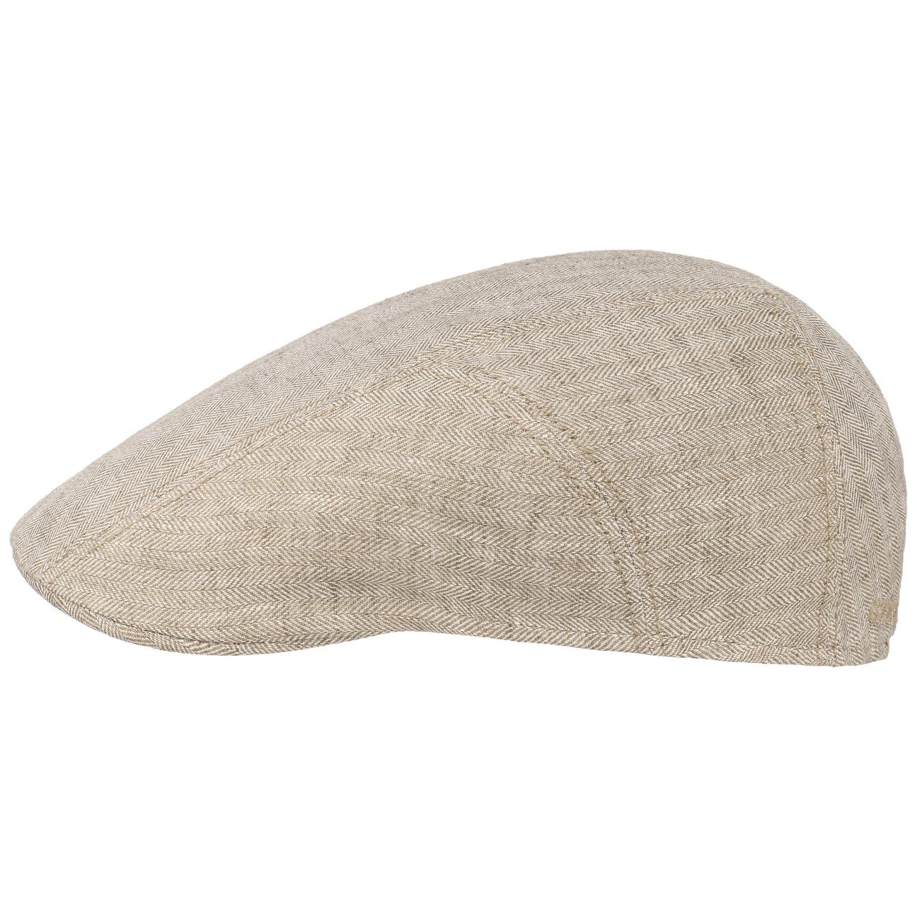 Stetson Herringbone lniana czapka z daszkiem męska – lniana czapka z daszkiem z ochroną UV 40 – czapka męska wyprodukowana w UE – czapka z bawełnianą podszewką – czapka z suwakiem na wiosnę/lato –