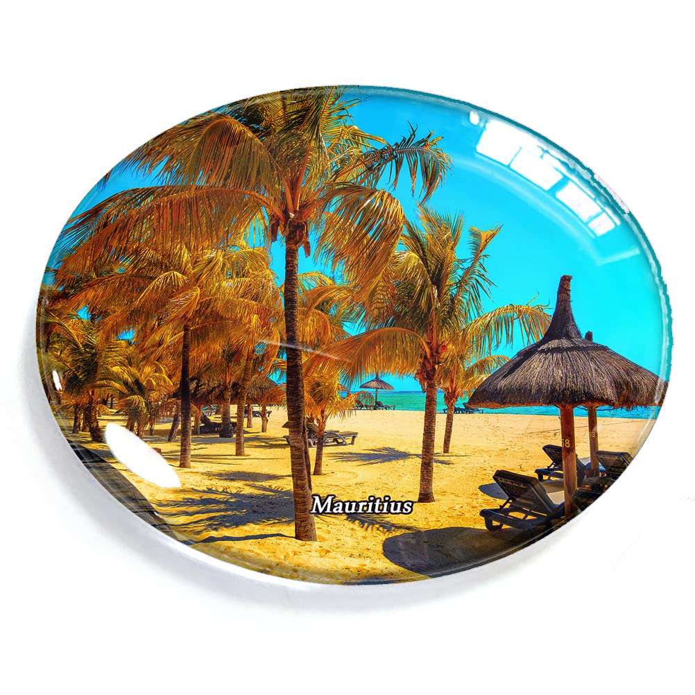 Mauritius Magnet Fridge Refrigerator Freezer Magnet Sticker Souvenir Decorations Oval Crystal Magnet Kitchen Whiteboard