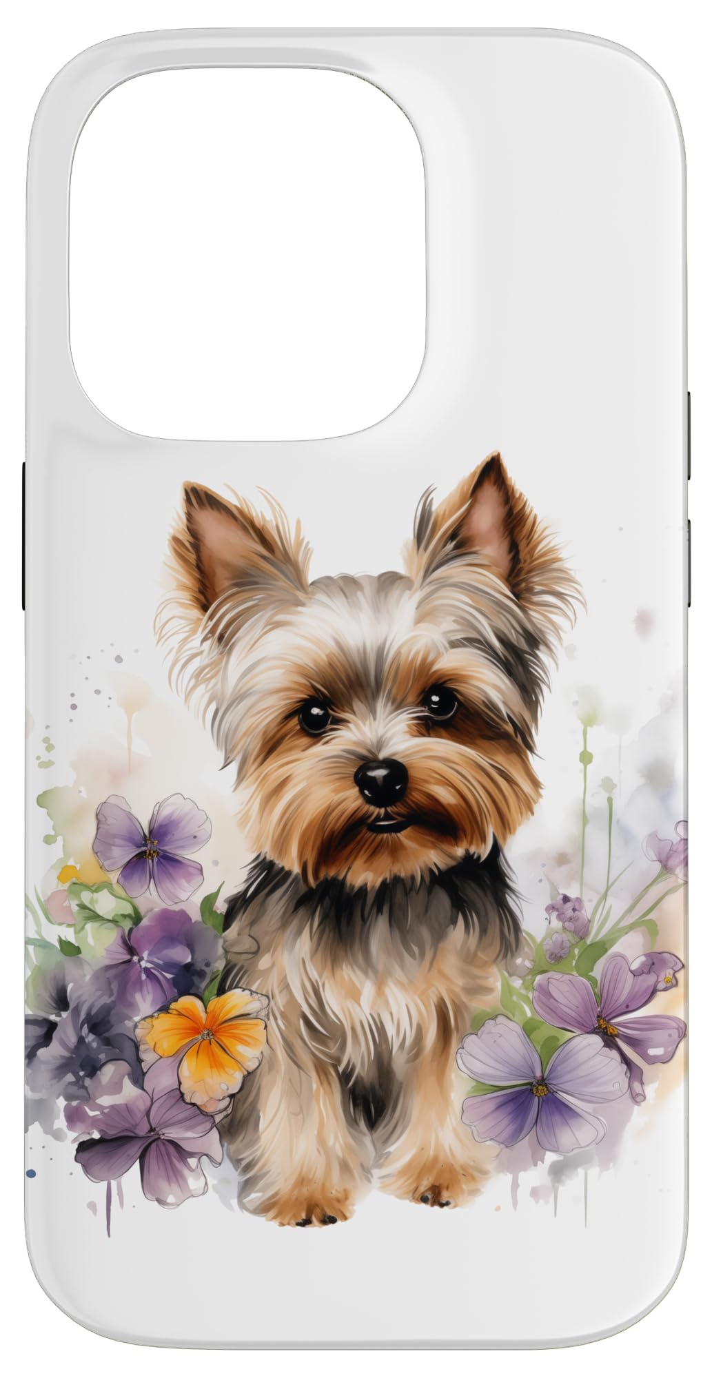 Yorkshire Terrier Mom Floral Yorkie Dog Lover Flowers Cute Case for iPhone 14 Pro