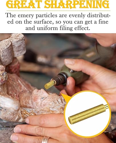 Miniatura 4 de Shitime 21 afiladores de motosierra de diamante de 18 pulgadas, vástago de 18 pulgadas, kit de afilado de motosierra de alta dureza para motosierra,