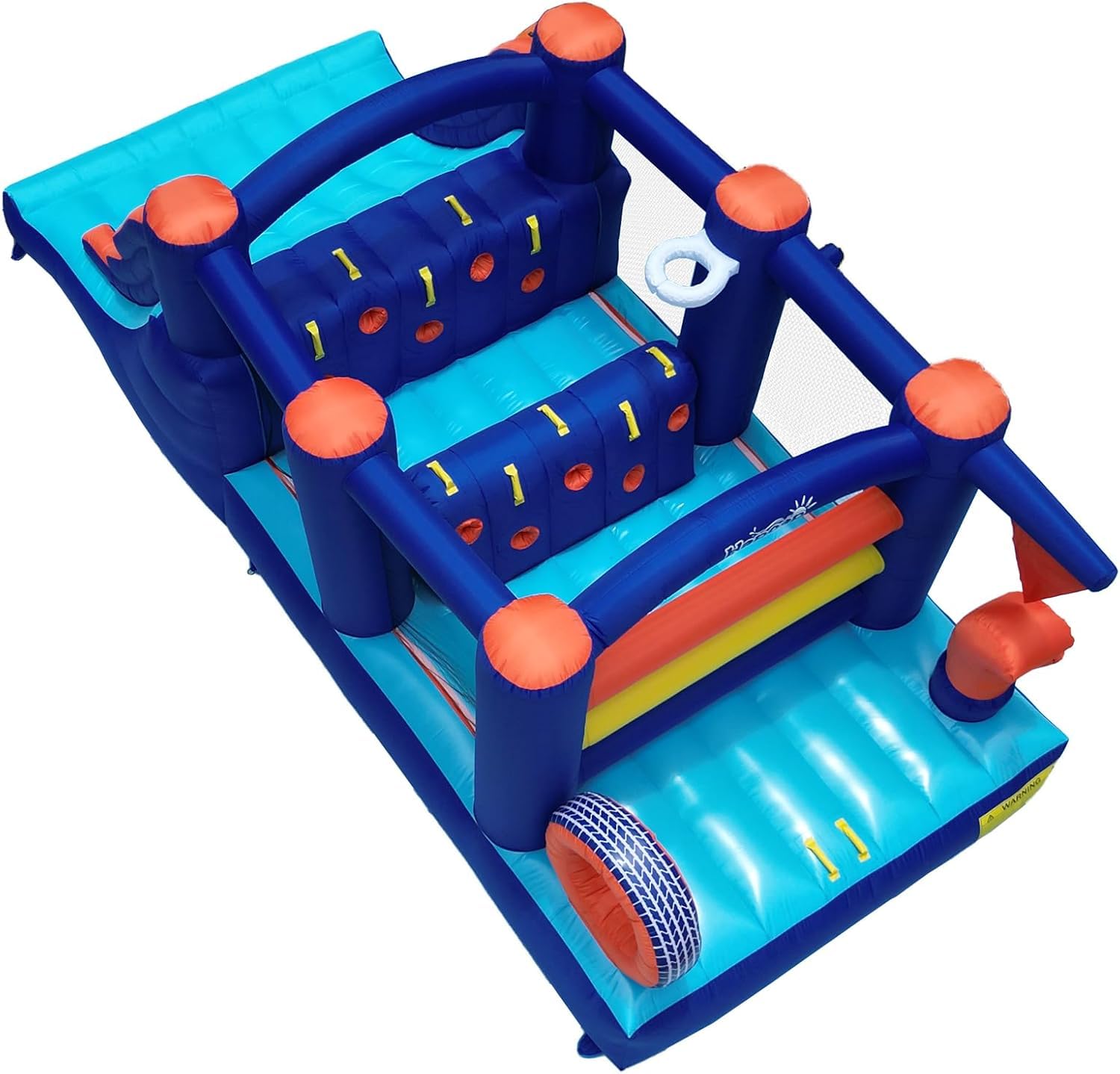 Hüpfhaus mit großer Rutsche für Kinder, 2 Kletterwände,Sprungbereich,BoxthemaGeeignet für 3 bis 8 Jahre,Indoor Outdoor,Kinder Geburtstag Geschenk (550 x 228 x 200 cm)