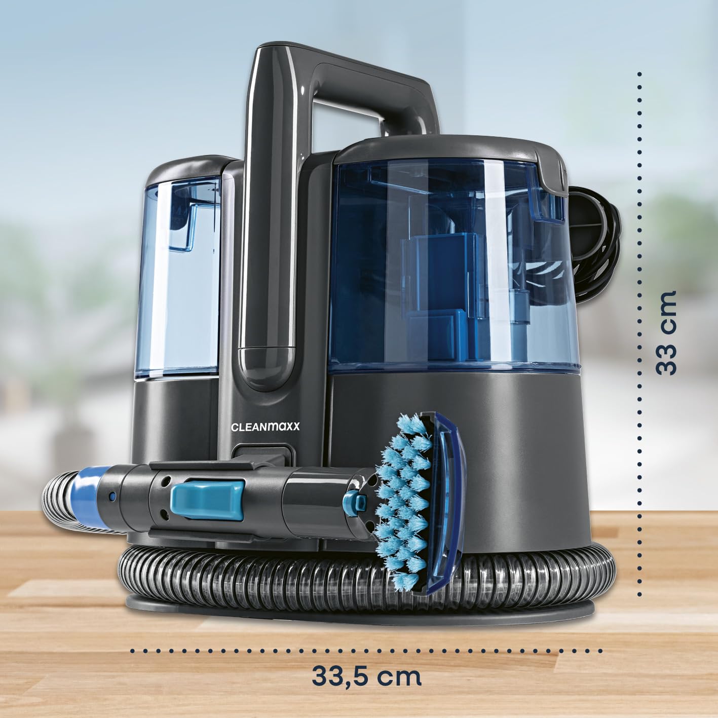 CLEANmaxx Limpiador de alfombras y tapicería Pro Power | Spot Cleaner & Easymaxx limpiador de alfombras | Aspirador húmedo y limpiador para aspiradora de lavado para sofá, coche, alfombra, tapicería