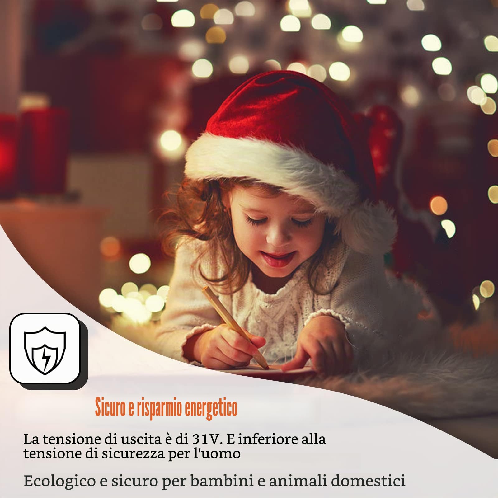 NAIZY Catena di Luci a LED a Sfera 30m Bianco Caldo 8 Modalità Catena Luminosa a LED per Natale, Matrimonio e Feste, Linea Trasparente