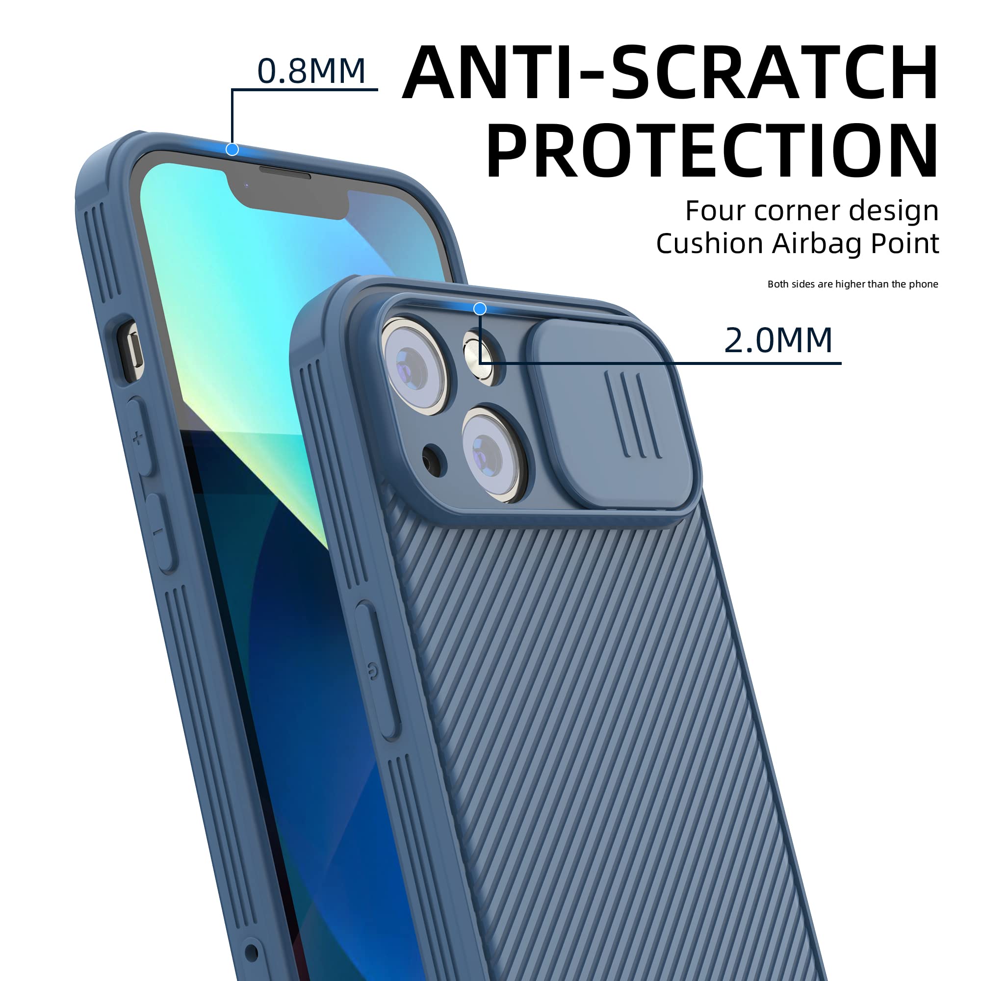 Hitaoyou for iPhone 13 Case Compatible with Magsafe, iPhone 13 Camera Protection Case [Support Wireless Charging] with Slide Lens Cover,Slim Magnetic Case for iPhone 13 6.1