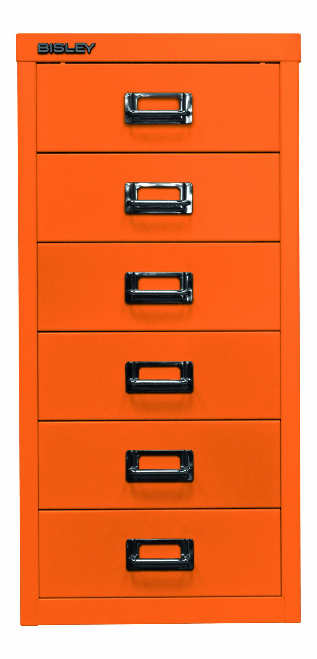 Bisley multid rawer, 29er Serie, DIN A4, 6 cajones, Metal, 603 Naranja, 38 x 27.9 x 59 cm