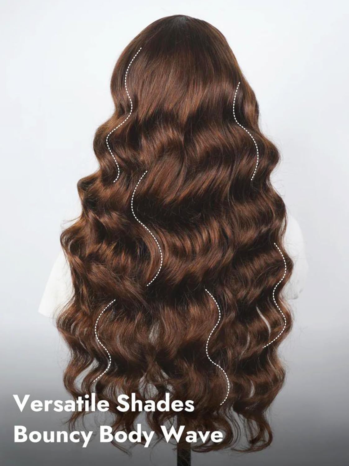Perruque cheveux humain Body Wave 13X6 HD Lace Front Wigs 20 Pouces 200% Densité Glueless Wig Brun chocolat