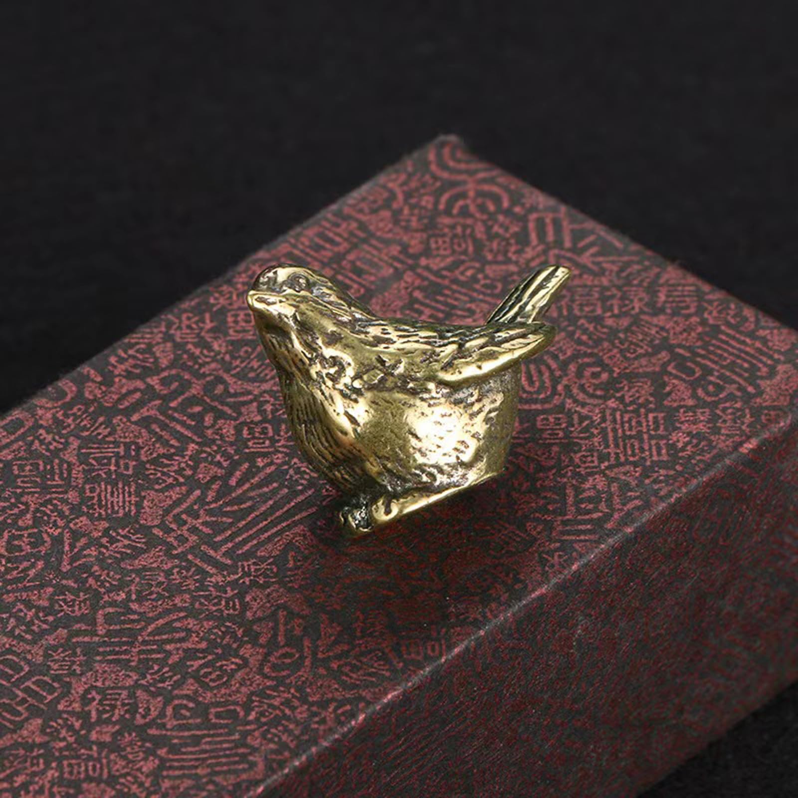 Amazon.co.jp: ALHBEJT 真鍮 金色の鳥の置物 小鳥の像 ヴィンテージ