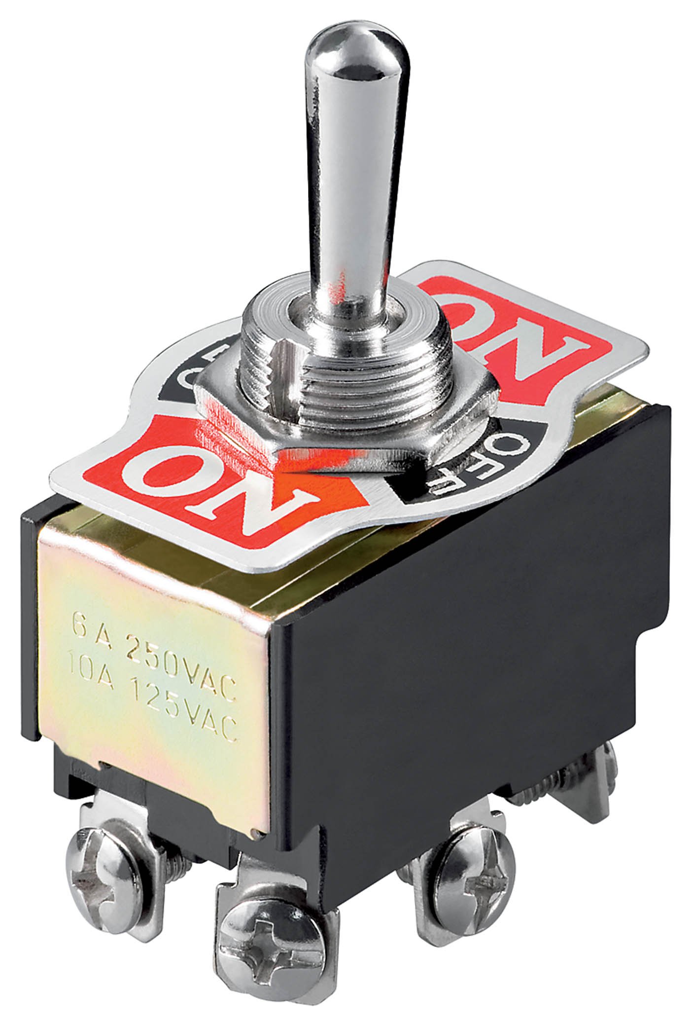 Goobay 10023 Interruttore A Levetta In Miniatura – 3 Posizioni IN-OUT-IN – Con Connessioni Saldate – Robusto E Multiuso