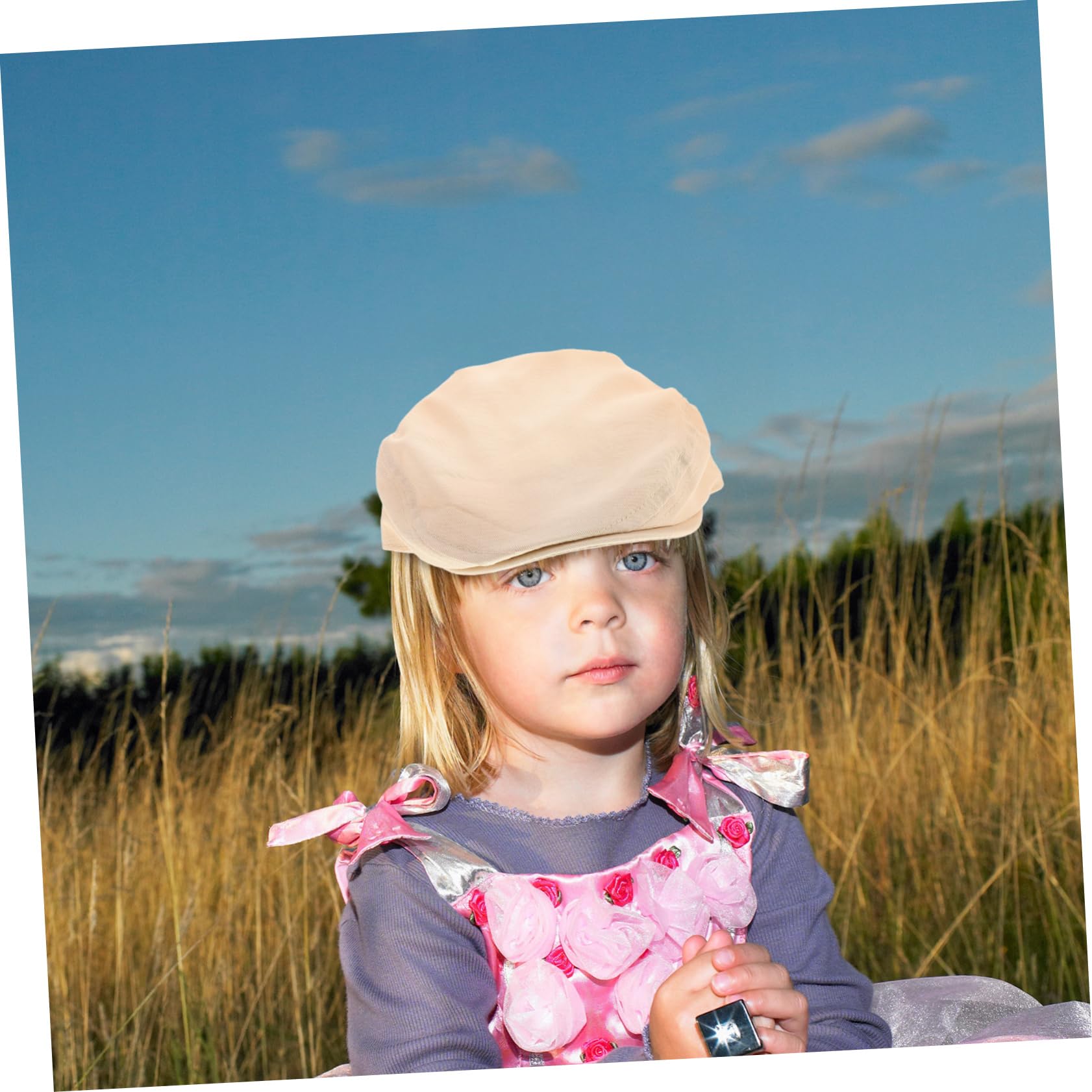 Veemoon Sombrero para Niña Unisex de Transpirable Diseño Seguro y Cómodo Gorra de Béisbol Infantil para Uso Diario y Actividades al Aire Color Beige