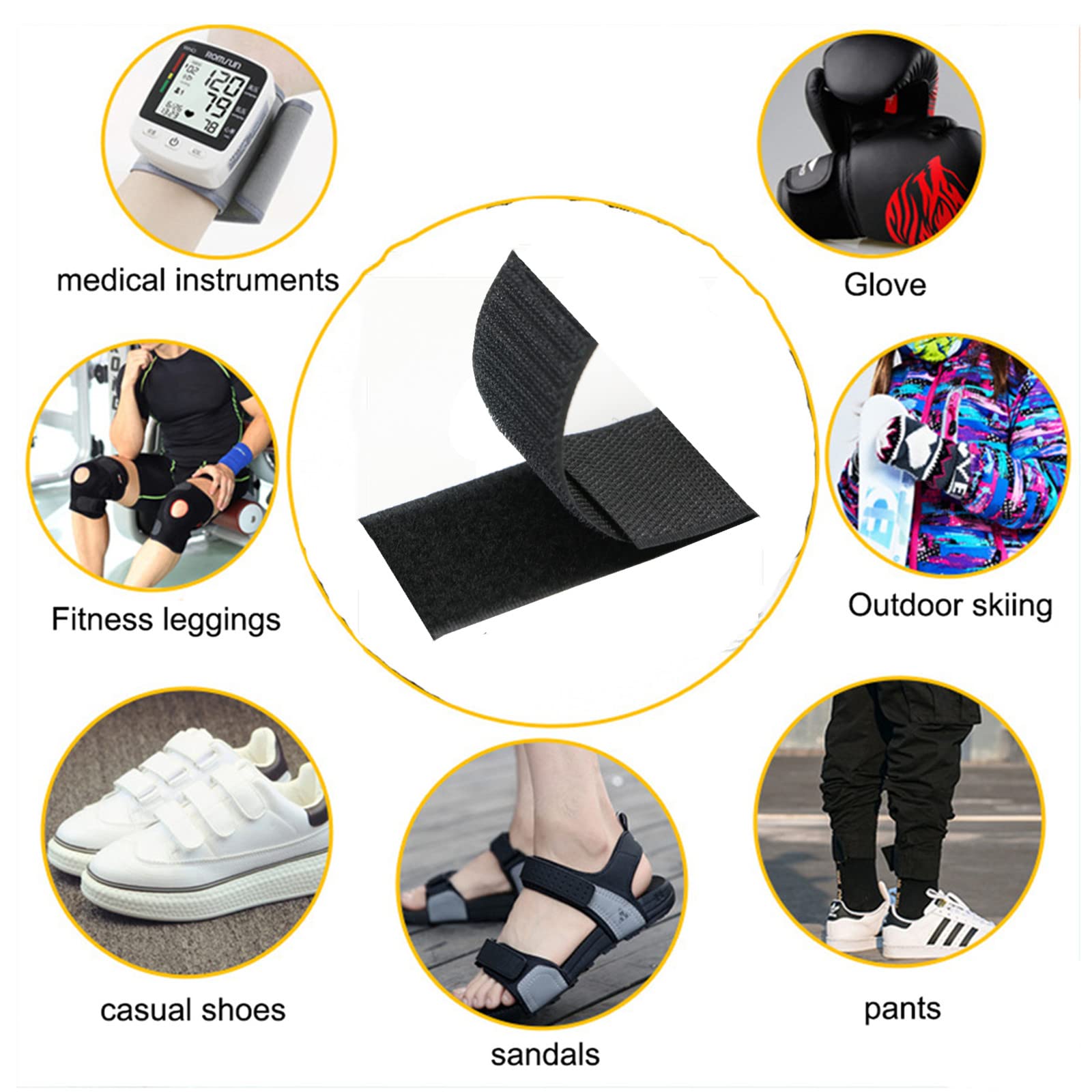 Nastro Cucire Gancio E Anello 25mm - 5 Iarde, Adesivo Per Tessuti E DIY - Foto 4