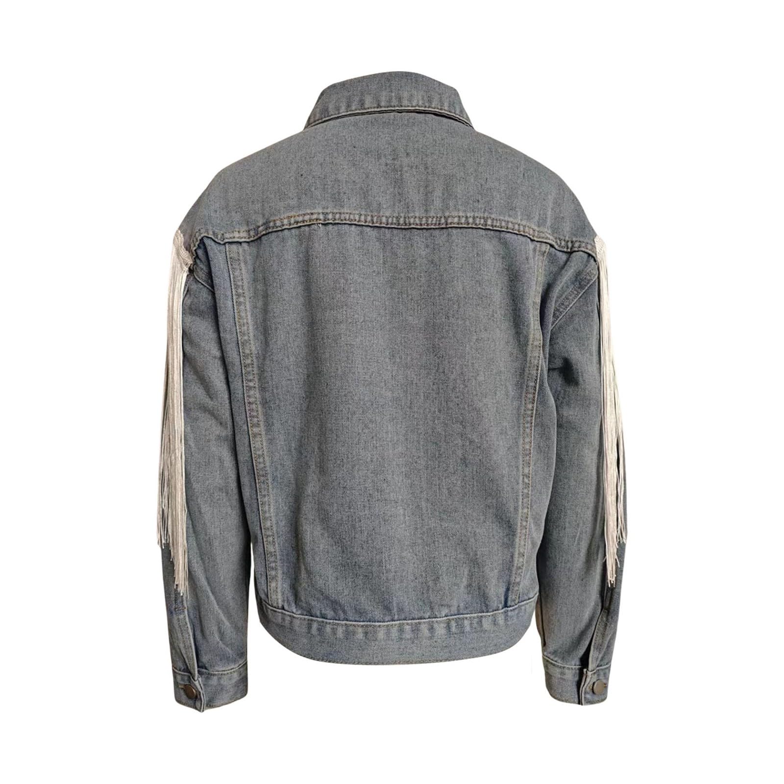 Chaqueta Vaquera Mujer, Camisa Tejana Mujer Distressed Jean Chaquetas Button Up Vintage Western Trucker Chaqueta De Camionero Cazadora Mujer Entretiempo Chaqueta De Mujeres Chaqueta De Estudiante Y2k