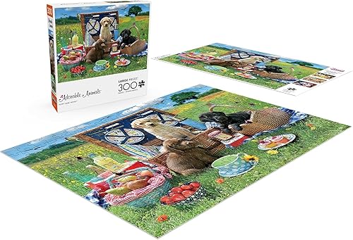 Miniatura 4 de Buffalo Games - Animales adorables - Puppy Park Picnic - Rompecabezas de 300 piezas grandes para adultos rompecabezas desafiante perfecto para