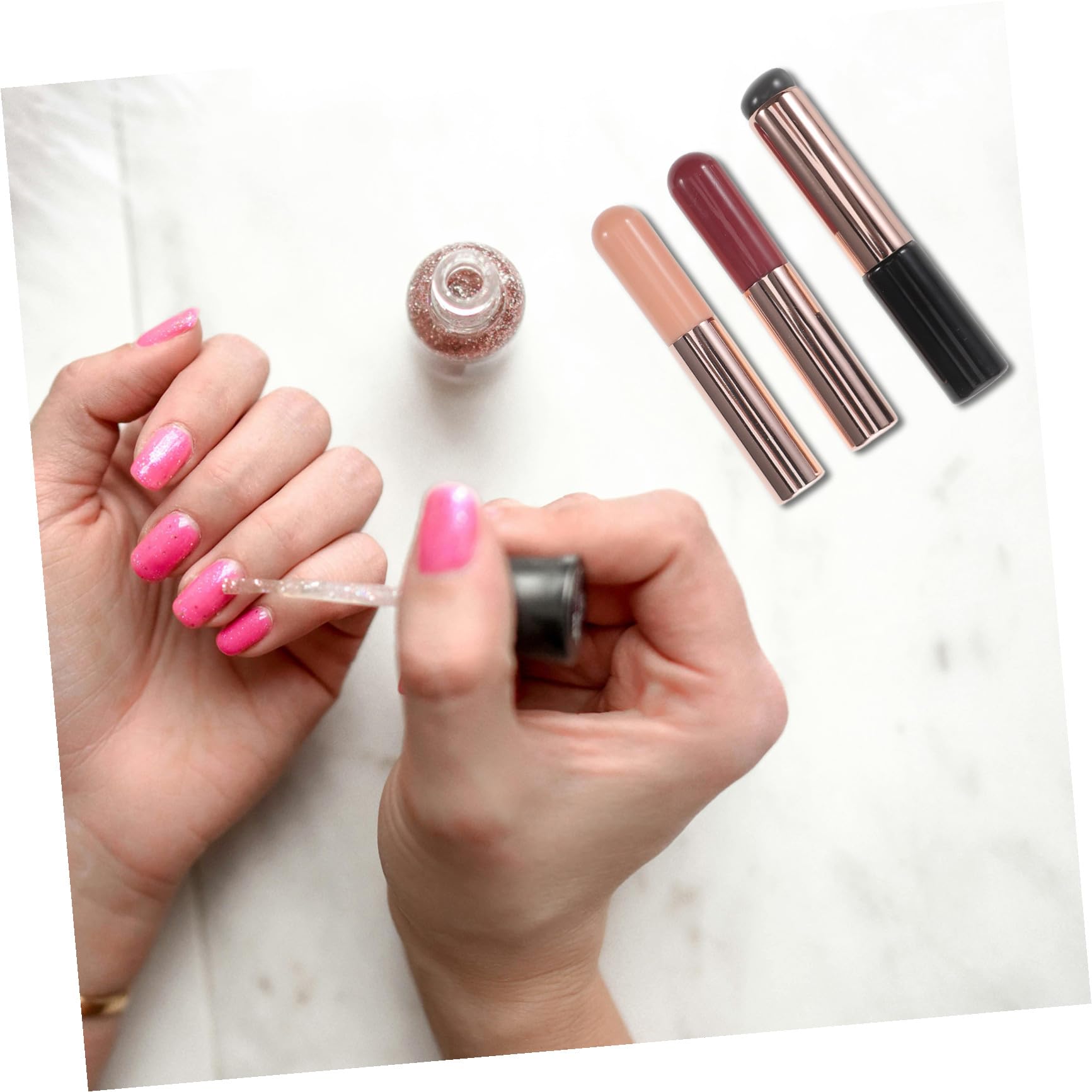 Healeved 12pezzi Pennello Per Unghie Per Tecniche Di Nail Art Applicatore Flessibile e Morbido Per Trucco e Unghie