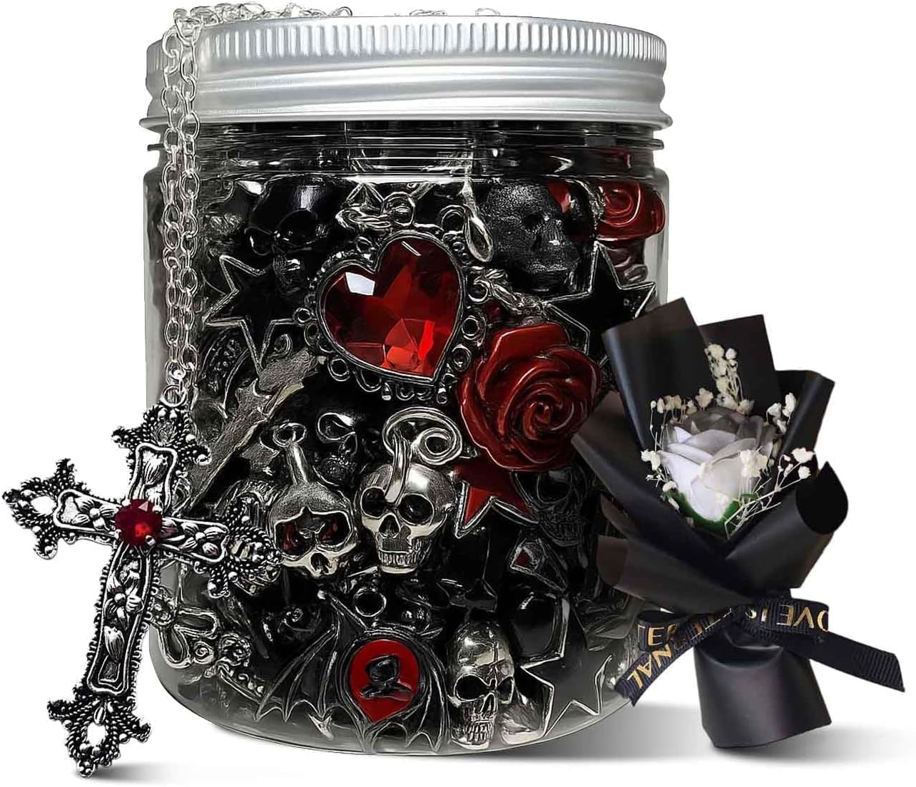 Set di gioielli gotici da donna, 20-70 pezzi, include collane, orecchini, anelli, bracciali e fermagli per capelli, regalo unico per anniversario, compleanno, amicizia, regalo gotico per