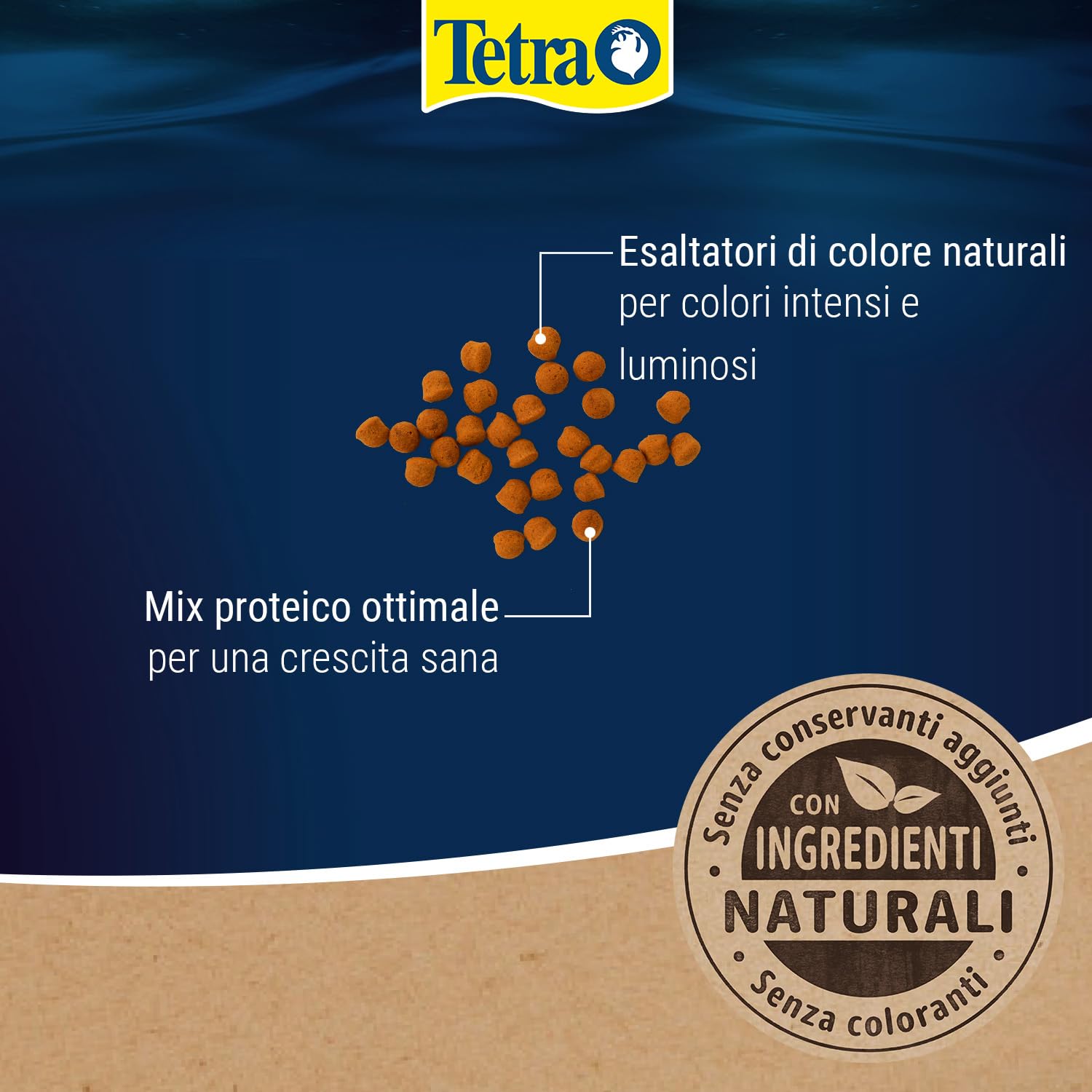 Tetra Cichlid Colour Pellets - Mangime per Pesci dai Colori intensi e Brillanti, in Particolare per ciclidi con colorazione Rossa, Arancione e Gialla, Secchio da 10 L