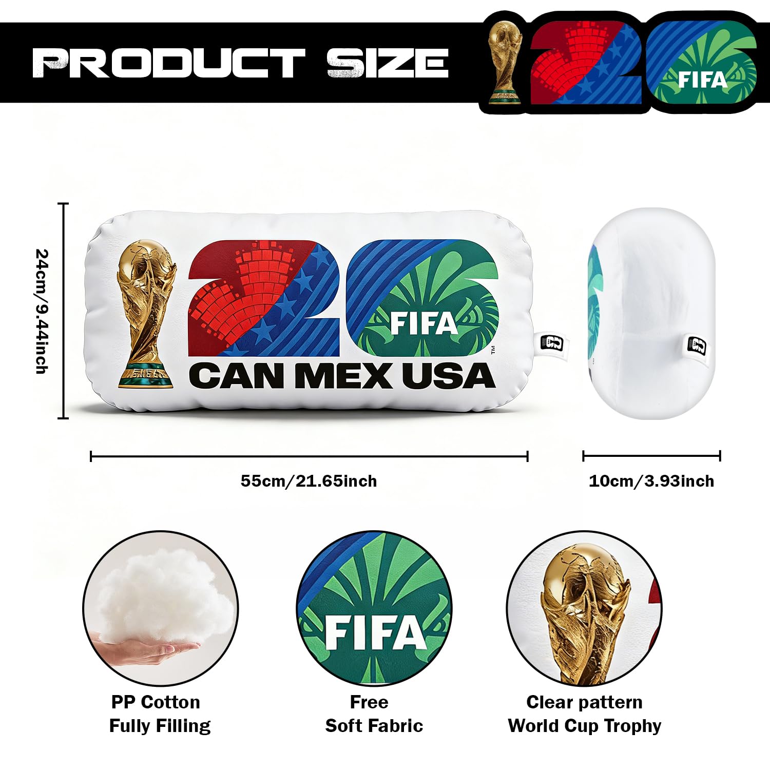 Amazon.co.jp: MESUCA FIFAワールドカップ2026トロフィー枕 - FIFA