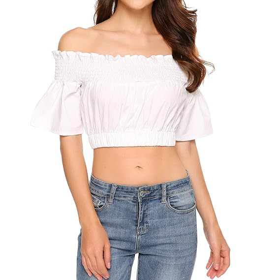 white off the shoulder top amazon