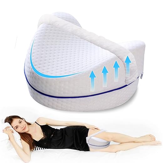 JAADU Orthopedic Leg Cushion, Memory Foam Leg Cushion for Side Sleepers, Relieve Sciatica and Leg Pain