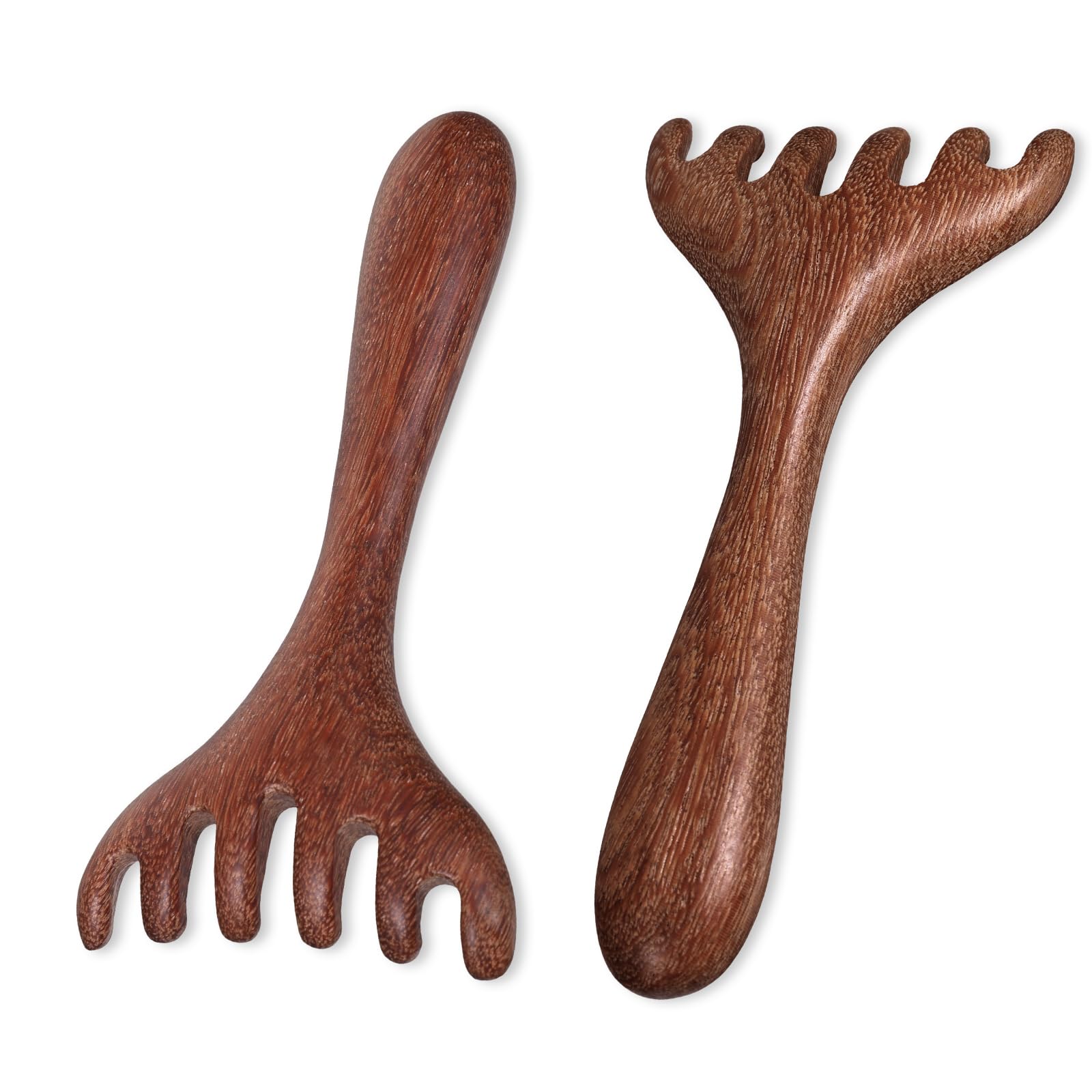 Wooden Massage Heads Gua Sha Comb 2 Pcs Massage Combs Protable Head Scratcher Scalp Massager Wide Tooth Sandalwood