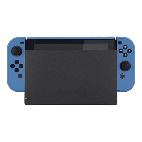 eXtremeRate PlayVital Cover for Nintendo Switch, Protective Case Protector for Switch - Shock-absorbent Anti-Scratch Dockable Easy to install Durable Hard Shell, Airforce Blue (NOT for Switch 2)
