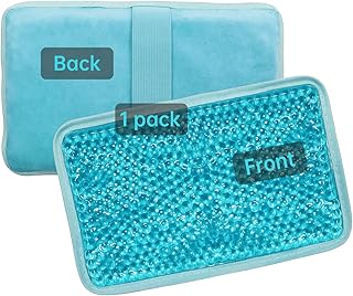 Gel Beads Ice Pack Ice Bag with Strap-1 Pack Reusable Hot & Cold Pack Compress for Knee, Shoulder, Foot, Back, Ankle, Nec...