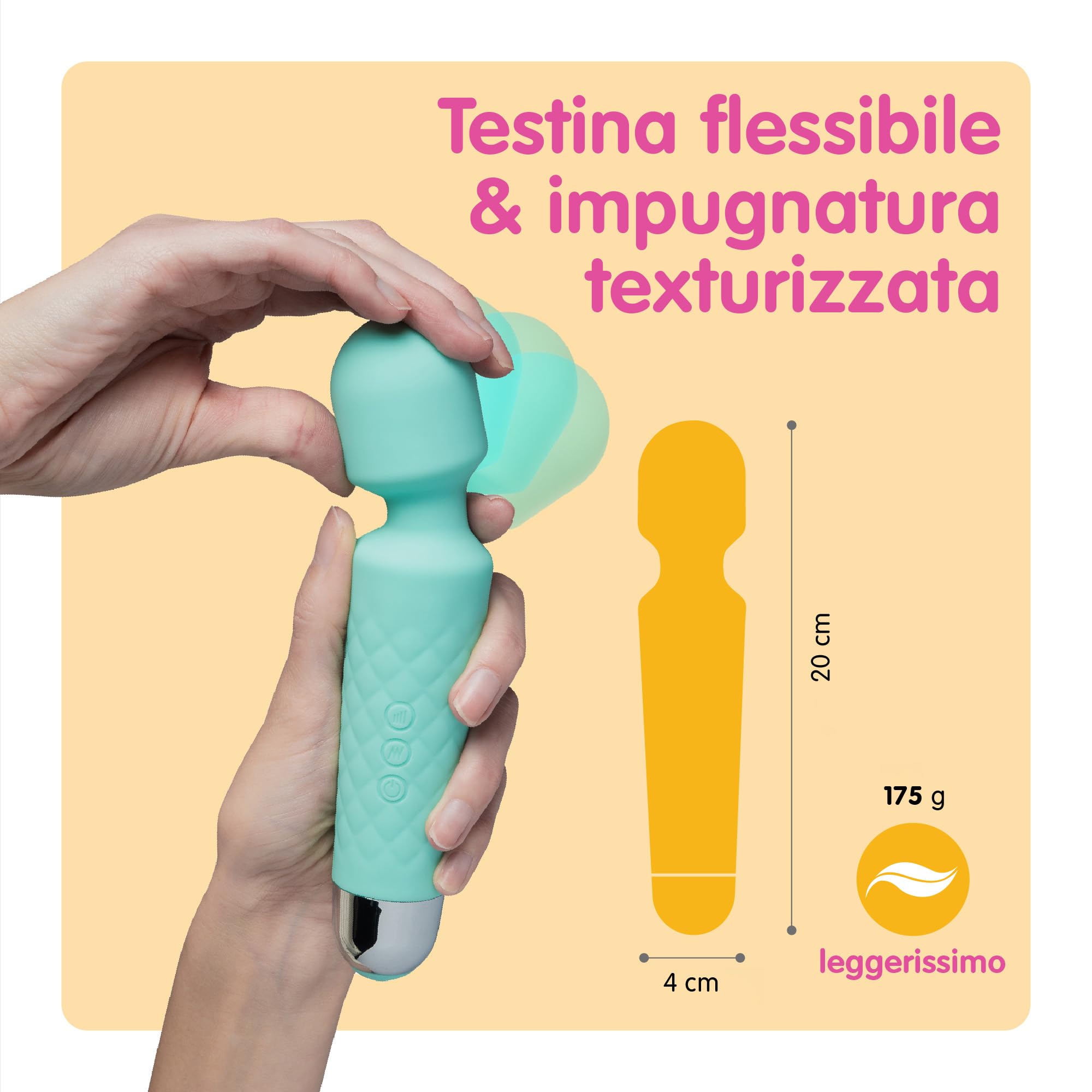 Vibratore Sessuale per Donna - Massaggiante Personale Con 8 Velocità e 20 Modalità - Stimolatore Punto G - Dildo vibrante, Vibratorepunto squirt, Giocattoli Sessuali - Oliver James (Verde)