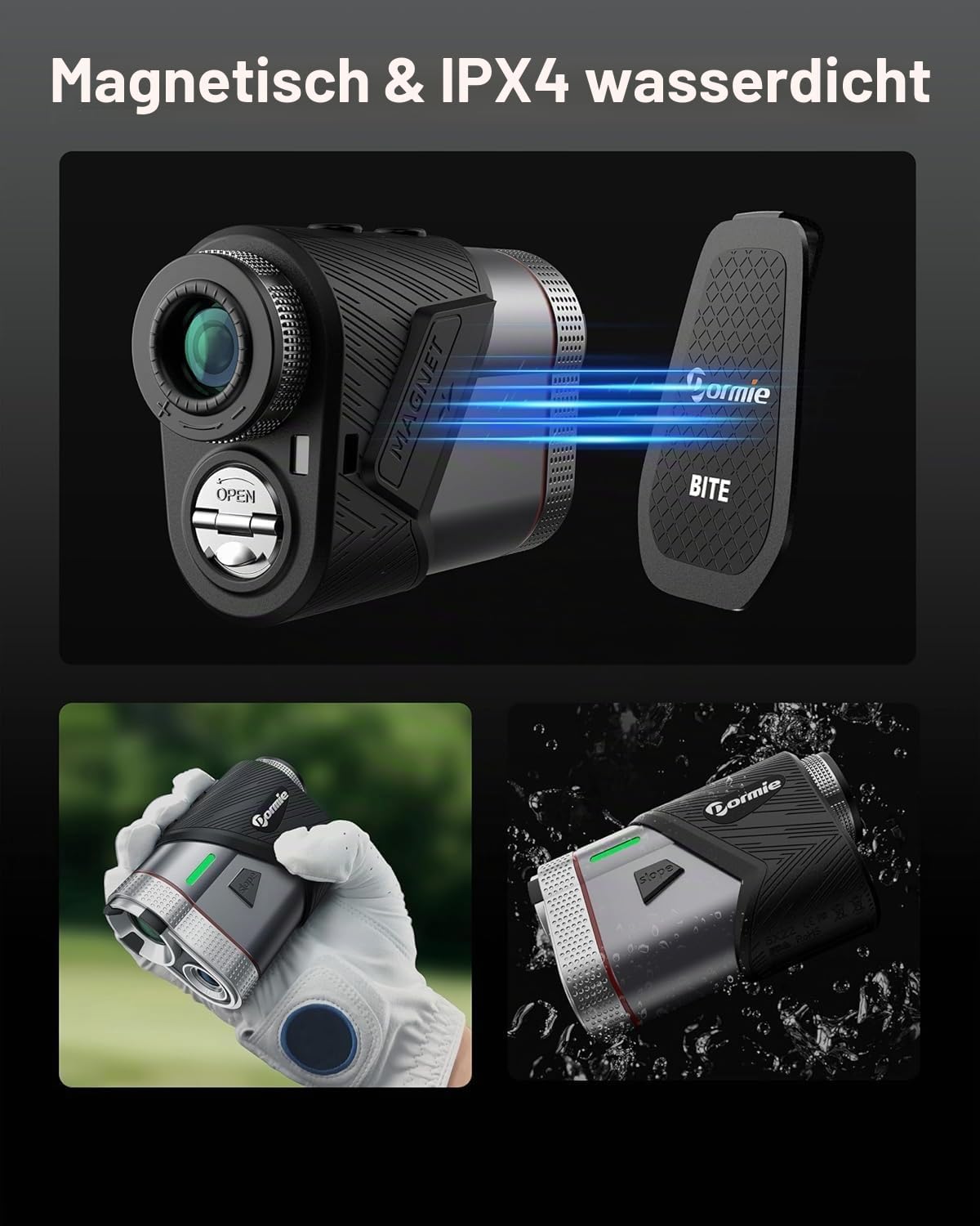 Dormie T100 Golf Laser Entfernungsmesser mit Steigung 800 Yards Aluminium Legierung Fahnenlock Vibration 7X Vergrößerung Magnet
